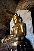 Bagan Myanmar. Buddha image inside the Dhammayangyi temple 